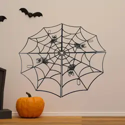 Decoración de telaraña de Halloween, accesorios de fotografía para interiores de cumpleaños, fiesta, hogar, falso