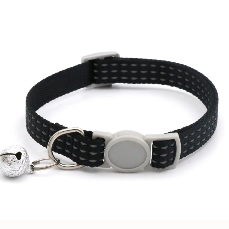 Collar de campana reflectante, hebilla de seguridad ajustable, Collar de gato, suministros para mascotas, Collar de gatito personalizado, accesorio para perros pequeños - imagen 5