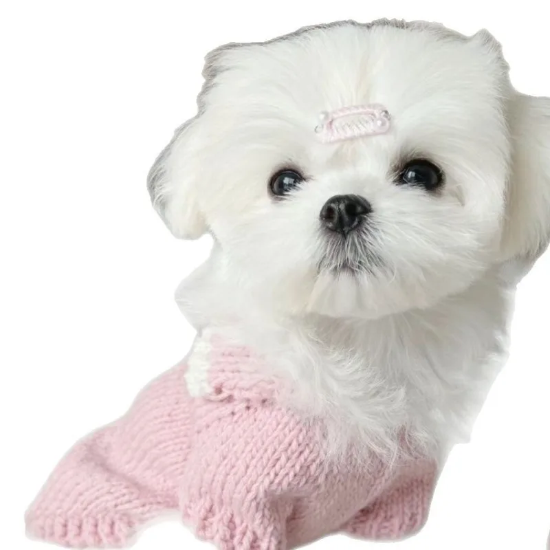 Suéter de punto para gatos y perros pequeños – Abrigo cálido de invierno - imagen 4