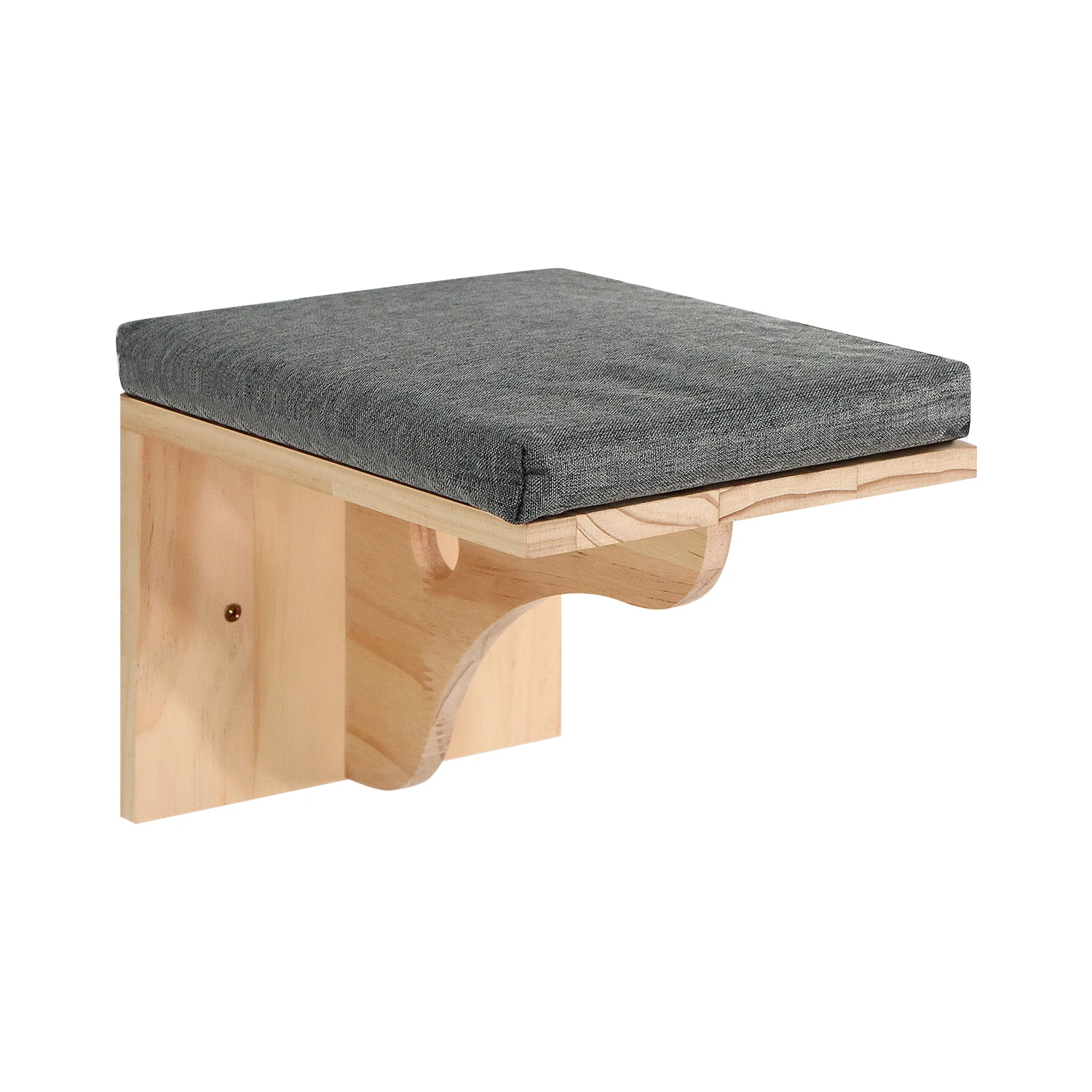 Cat Climbing Frame Cat Wall Steps and Perch Beds Anti-Scratch with Scratching Cushion Modern Wooden Climbing Cat Accessories - imagen 5