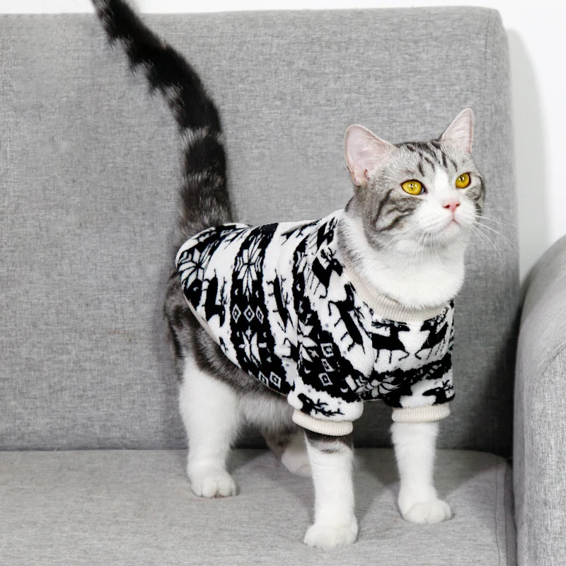 Suéteres para perros pequeños, ropa cálida y suave para cachorros, gatos medianos y grandes, perros, niñas o niños, camisa para perros para invierno y Navidad - imagen 3