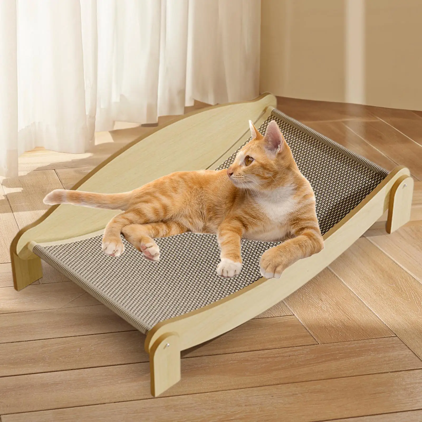 Cat Scratcher Lounge Chair Furniture Protector Wear Resistant Pet Supplies Elevated Cat Bed for Kitty Kitten Cats Resting