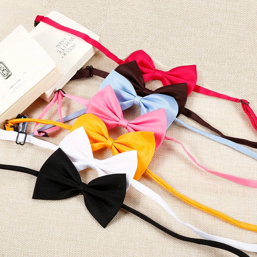 Venta al por mayor, pajarita ajustable para perros y gatos, lotes de corbatas para el cuello, lazo para perros y mascotas, Collar con lazos para cachorros, Collar para gatitos, accesorios para mascotas - imagen 3