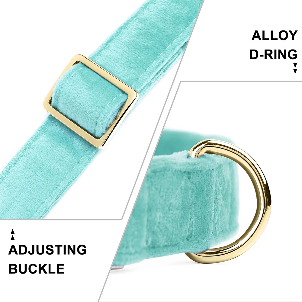 Collar personalizado para perros pequeños, medianos y grandes, collares con placa de identificación para cachorros y mascotas suaves grabadas personalizadas para Pug Bulldog Francés S-L - imagen 4