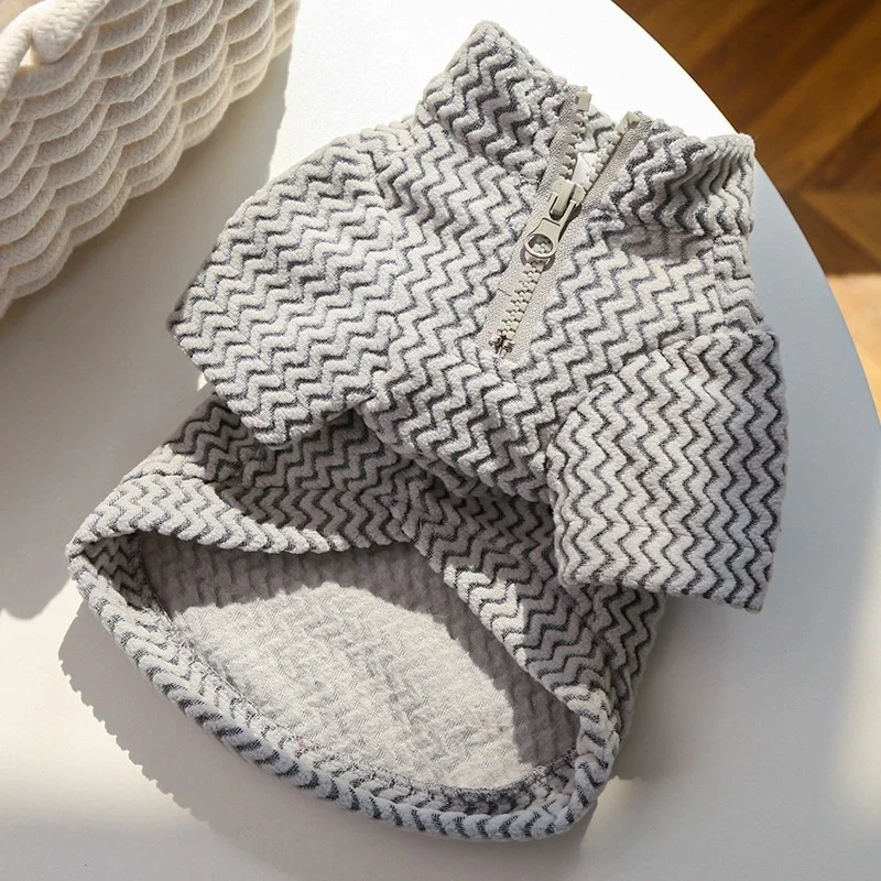 Ropa cálida de invierno para perros pequeños, Color sólido con cremallera, ropa para mascotas con cremallera para perros pequeños, cachorros, gatos, Yorkshire, Bulldog Francés - imagen 4