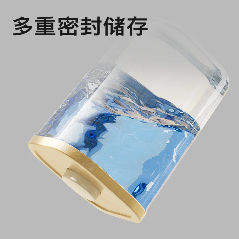 Barril de almacenamiento de granos, caja de vacío a prueba de insectos y humedad, tanque de almacenamiento de alimentos para perros y mascotas, barriles de comida para gatos tipo prensa - imagen 3