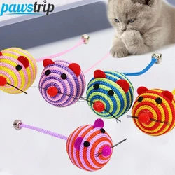 Juguete interactivo ratón nailón con campana para gatos duradero