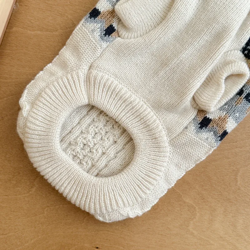 Ropa cálida para perros, suéter tejido de cuello alto para perros pequeños y medianos, disfraz de punto para perro salchicha, Chihuahua, trajes XS - imagen 3