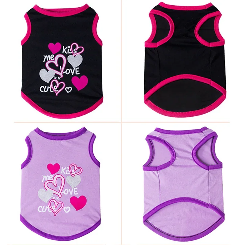 Cute Print Cat Dog Sleeveless Vest Summer Pet Clothes Fabric No Pilling for Small Dogs Chihuahua Yorkshire Puppy Clothing Shirt - imagen 5