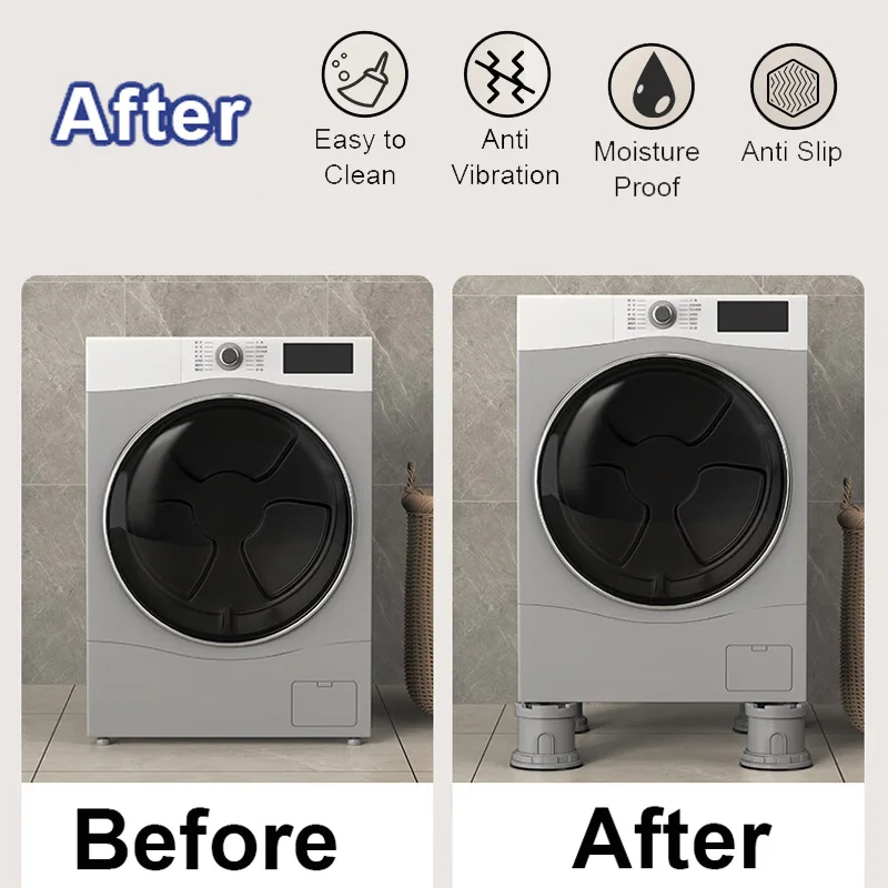 Almohadillas antivibración lavadora secadora ajustables anti-ruido - imagen 4