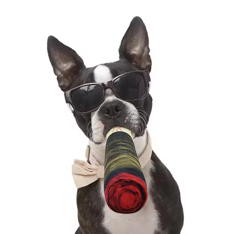 Juguetes interactivos para cachorros con sonido de articulación de perro, cigarro para perros con chirrido resistente, juguete indestructible de peluche para masticar, juguetes para morder para mascotas - imagen 3