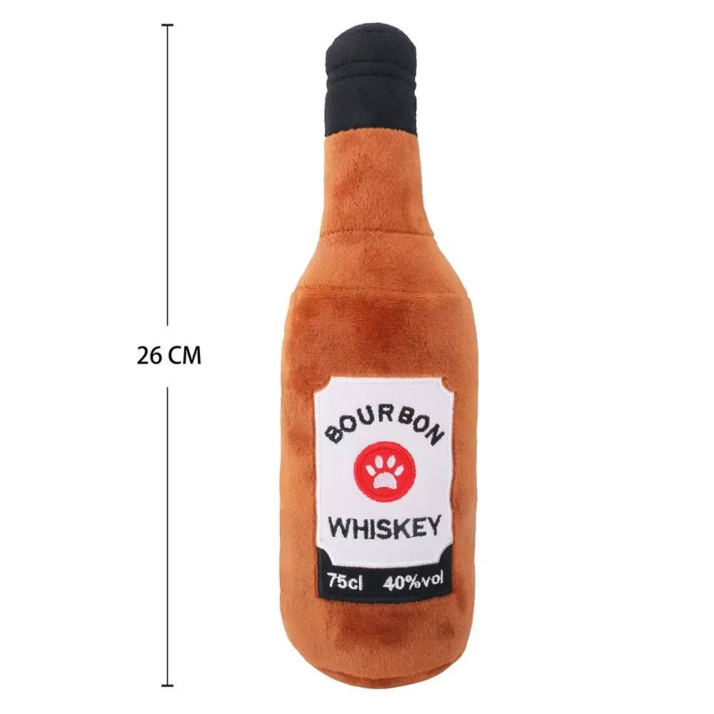 La serie de botellas de vino de simulación de juguete para perros contiene papel de sonido BB llamada juguete molar con punto de sonido - imagen 4