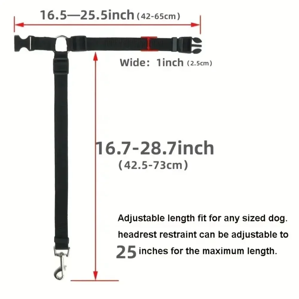 Cinturón de seguridad para perros y gatos, reposacabezas de coche, cuerda de seguridad ajustable, accesorios para perros pequeños, 1 ud. - imagen 5