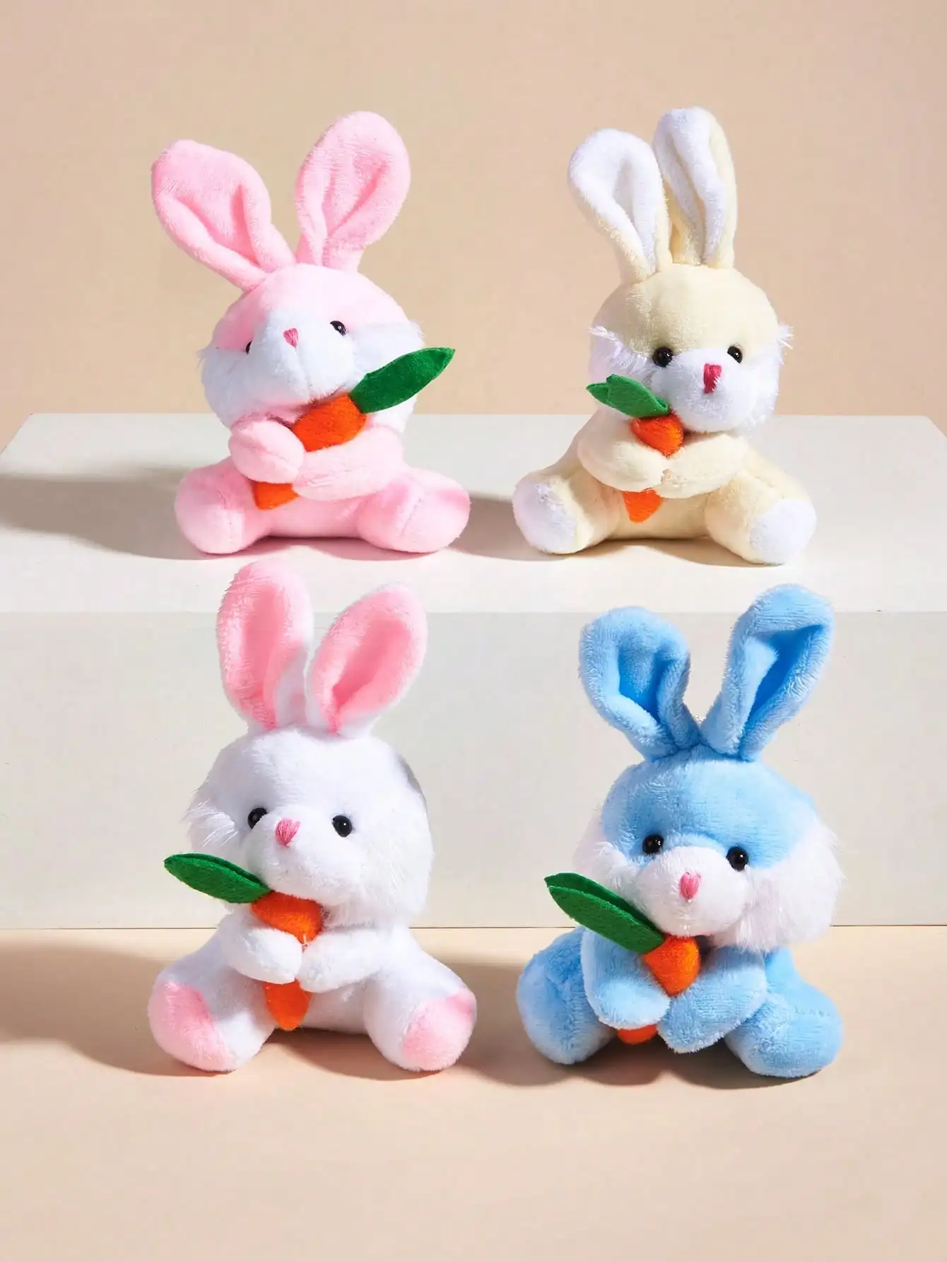 1 conejo de peluche de mascota de dibujos animados de la serie Pascua con rábano para interacción y juego de mascotas - imagen 2