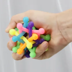 Juguete colorido para mascotas con bola de pico de campana, juguete para masticar de plástico duradero con campana para gatos y perros, juguete interactivo,