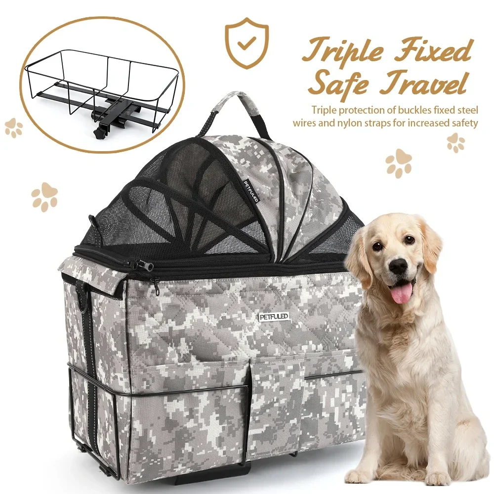 Cesta bicicleta para perros – Alforja y transportín de paseo - imagen 2