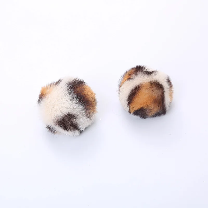 Bola de juguete con diseño de leopardo para gato, juguete de felpa con hierba gatera, suministros para mascotas, venta al por mayor - imagen 4