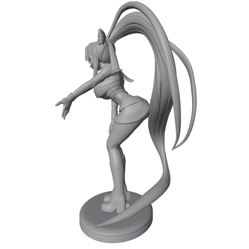 Estatua personaje anime – Miniatura gris sin montar ni pintar - imagen 5