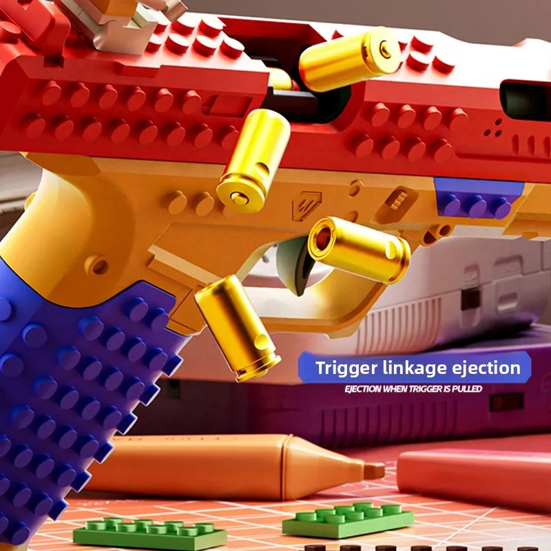Pistola de juguete con disparo automático y bloques para niños - imagen 5