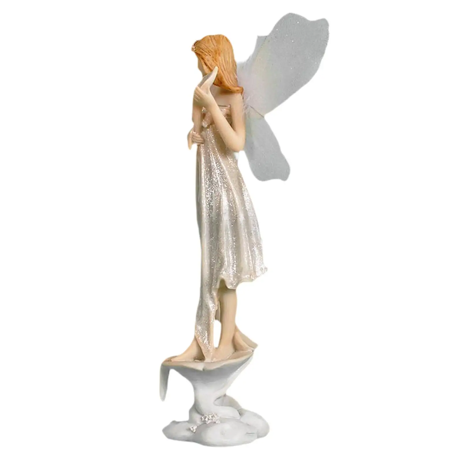Fairy Statue Decorative Figurine European Style Tabletop Ornament Sculpture for Desk Entrance Table Centerpiece Shelf