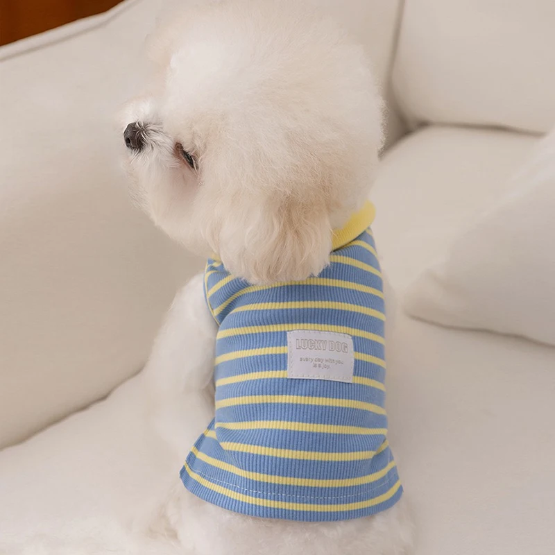 Suéter clásico a rayas, ropa cálida para mascotas, jersey para Chihuahua, mono para perros, suministros para cachorros y Yorkie, pijamas de Estilo Princesa - imagen 3