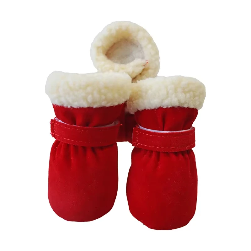 4 Uds. Zapatos de invierno para perros, botas suaves impermeables y gruesas y cálidas para perros pequeños y medianos, calcetines para cachorros Chihuahua, accesorios para mascotas Yorkshire - imagen 5