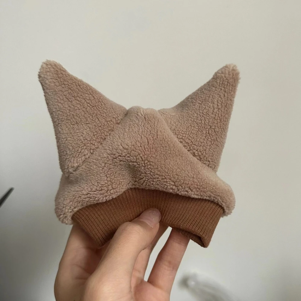 Gorro de lana cálido para gato Sphynx, cabeza caqui de invierno, protege en el clima frío para Devon Rex, bonitos accesorios para gatitos, suministros para gatos - imagen 4