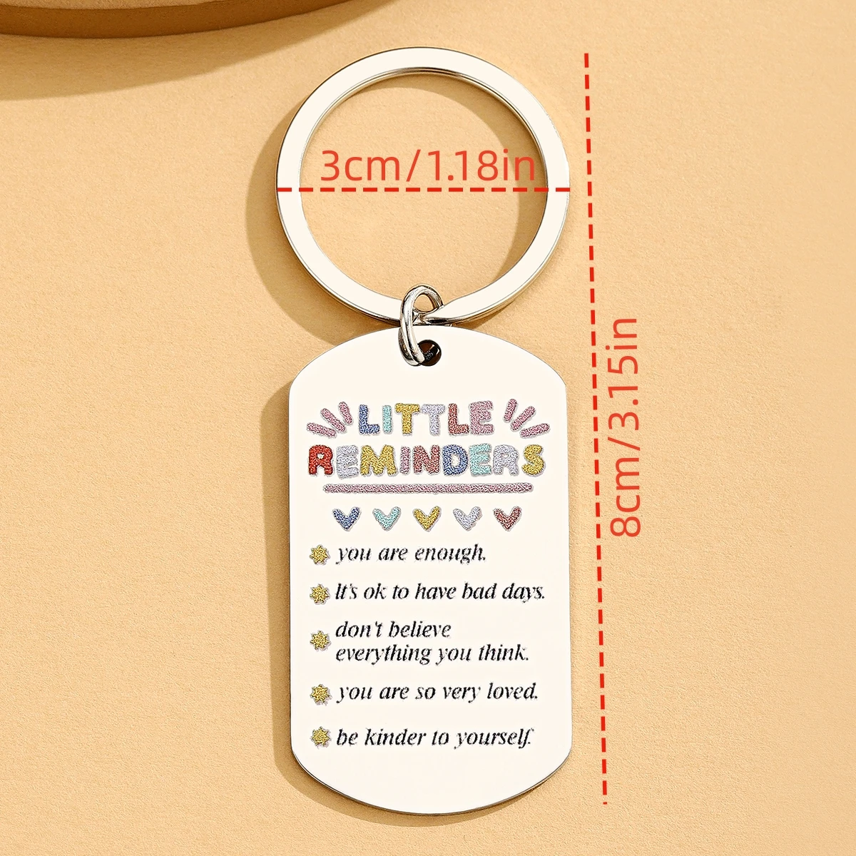 Regalos motivacionales para mujeres Llaveros lindos de recordatorios Regalos inspiradores Llavero de salud mental - imagen 2