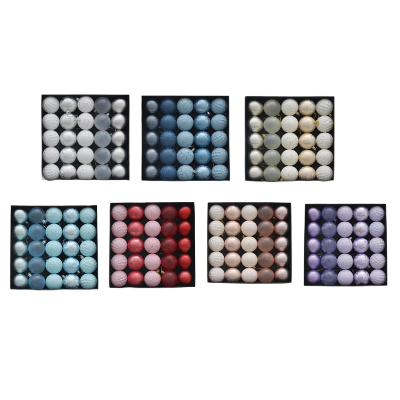 25 Pieces Hanging Balls, Shatterproof Reusable Xmas Tree Baubles, Christmas Ball Ornaments for Graduation Party Outdoor Decor - imagen 3