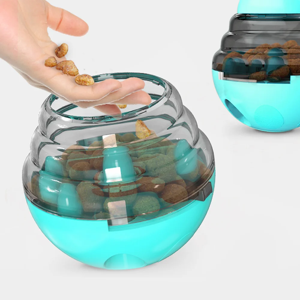D Go-comedero lento para perros pequeños y grandes, dispensador de comida para gatos, vaso interactivo, juguete para mascotas, suministros de Bulldog Labrador para entrenamiento en interiores - imagen 4