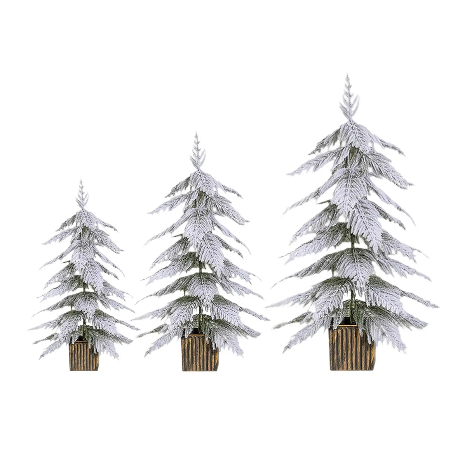 Snow Flocked Artificial Christmas Tree,Xmas Tree,Mini Desk Christmas Tree for Holiday, Cabinet,Valentines Day,Party,Fireplace