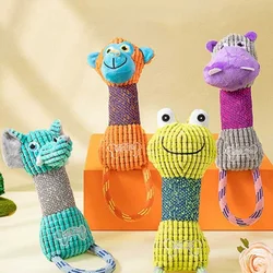 Juguete para perros con forma de animales, juguetes chirriantes resistentes a mordeduras, juguetes de pana para perros pequeños y grandes, accesorios de entrenamiento para cachorros y mascotas