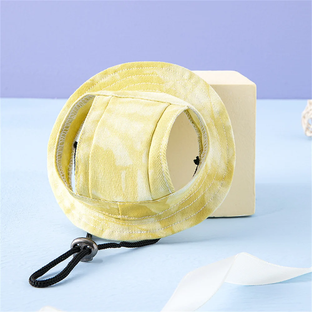 Bonitos sombreros para mascotas de Bulldog Francés con orificios para las orejas, gorro ajustable para cachorros, sombrero para perros pequeños y medianos, accesorios para mascotas Pug, disfraz - imagen 4