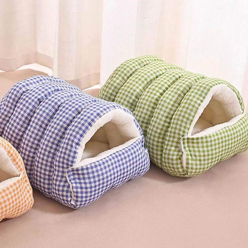Cama para dormir cálida de invierno para gatos, nido cerrado y acogedor para gatos, cómoda estera para dormir para mascotas, accesorios para gatos y perros pequeños - imagen 5