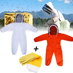 1 Juego de traje antiabejas para niños, traje transpirable para niños, práctica de apicultura, ropa y guantes de apicultura para chico, herramientas de apicultura