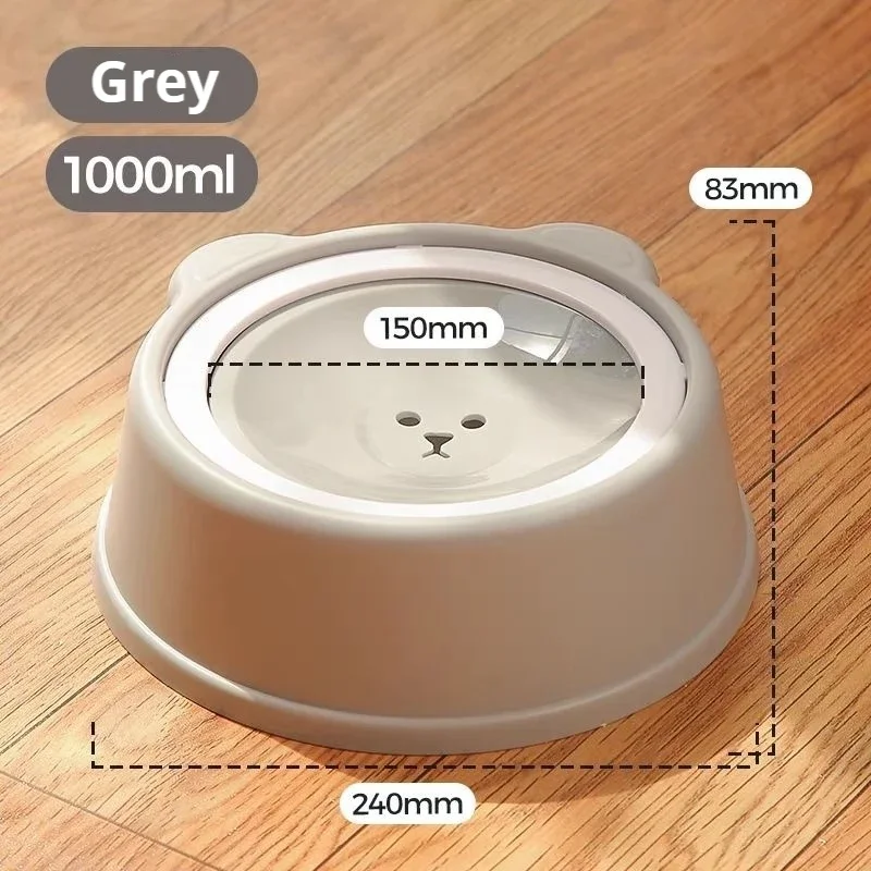 OUZEY Floating Non-Wetting Mouth Pet Dog Cat Bowl Anti-Choking Anti-Knockover Pet Water Dispenser Large Capacity Cat Dog Drinker - imagen 2