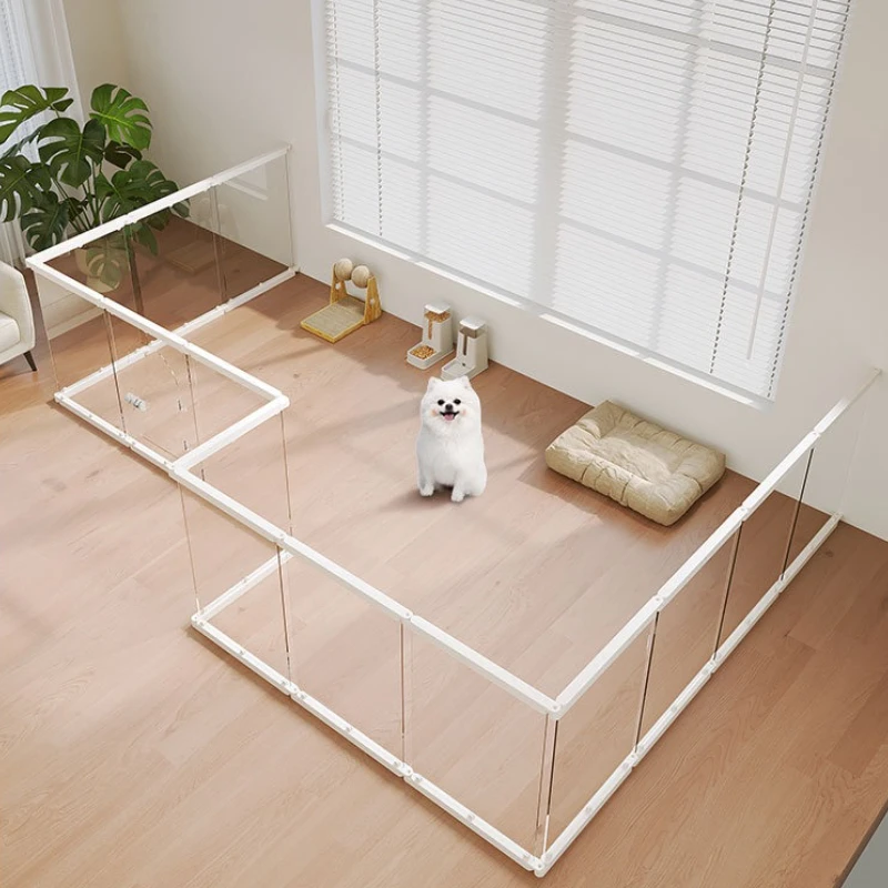 Parque infantil transparente para perros con puerta interior, valla acrílica para perros, barrera de seguridad para perros rodeados, barrera de seguridad para niños y cachorros - imagen 5