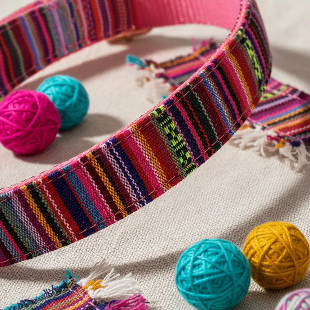 Collar nylon para perros personalizado ID grabado hebilla metálica - imagen 3