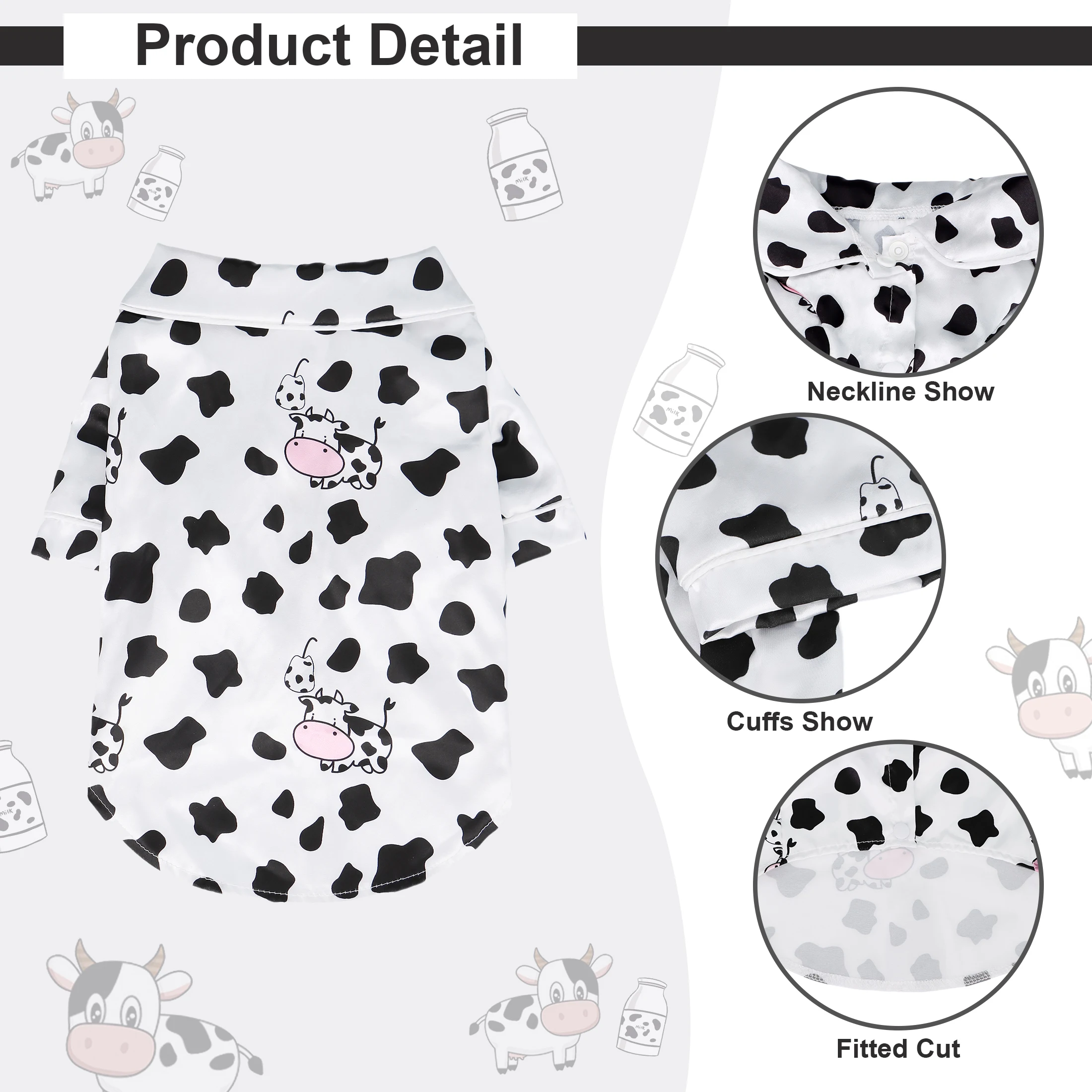 Camiseta para perros y mascotas, ropa bonita y adorable con estampado de leopardo, abeja y vaca, ropa ligera y acogedora para el hogar, ropa para mascotas