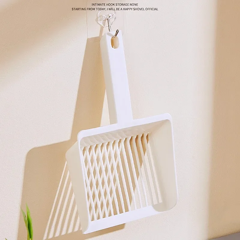 Pala de arena para gatos, pala de arena Extra grande para gatos, pala de arena de plástico para limpieza de inodoro de gatos, cucharas de arena colgantes, suministros para mascotas - imagen 4