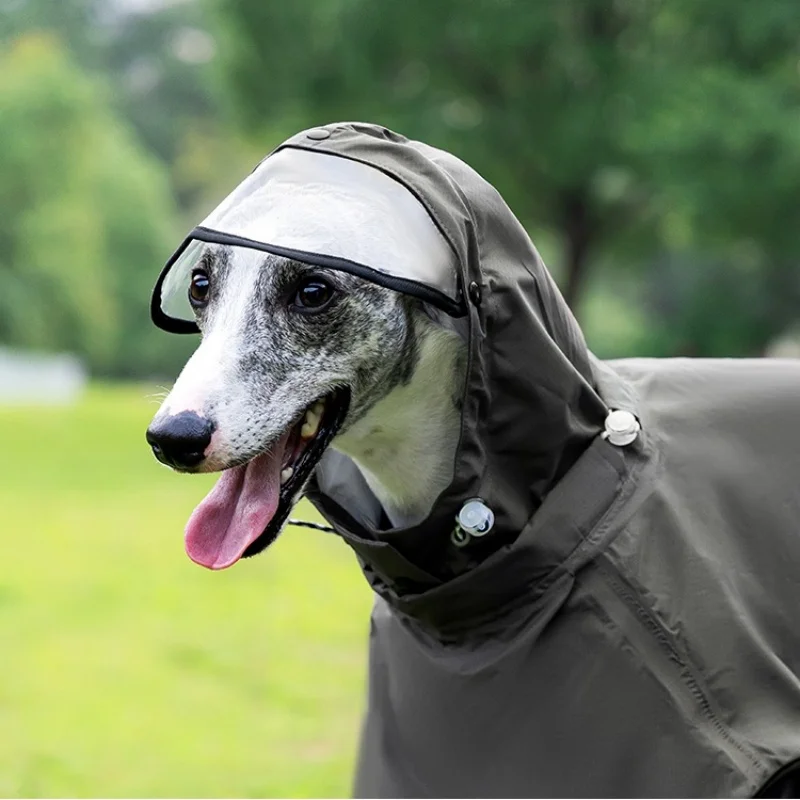 Chubasquero reflectante con capucha para perros, Poncho dividido con capucha, ropa impermeable para la lluvia para mascotas, impermeable ligero para perros medianos y grandes, 2 uds. - imagen 2