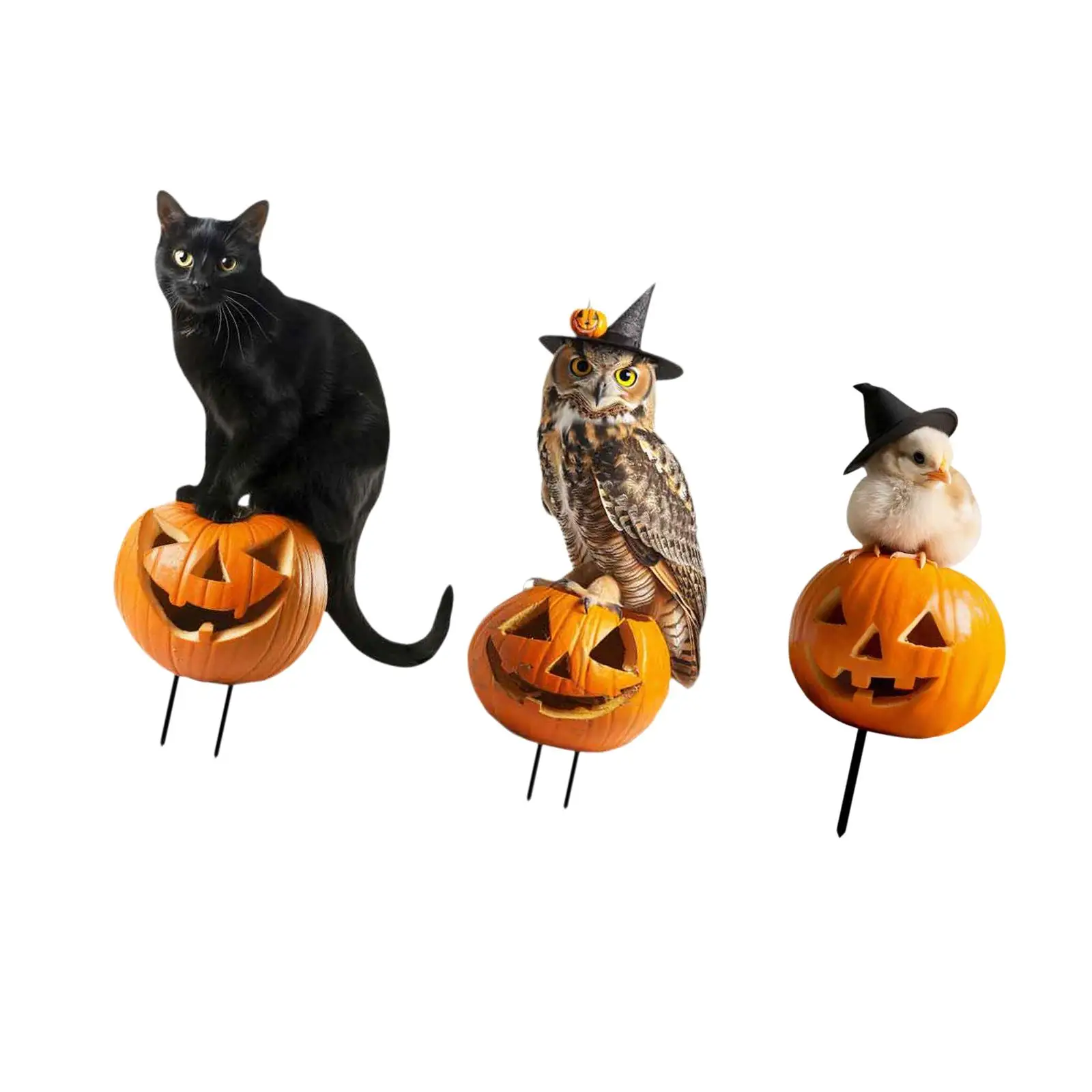 Estaca de jardín de Halloween, letrero de hierro decorativo para Patio, camino, granja, porche, acera - imagen 2