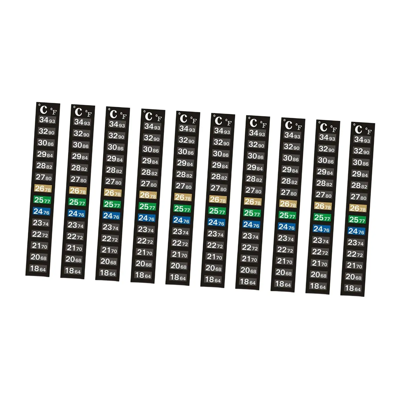 Tira de termómetro para acuario, pegatina indicadora de temperatura del agua de fácil lectura, diseño compacto para configuración de pecera - imagen 4