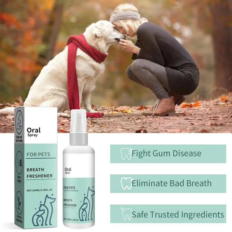 Ambientador de aliento para perro, pulverizador de sabor para perro, desodorización bucal, solución portátil aditiva de agua - imagen 3