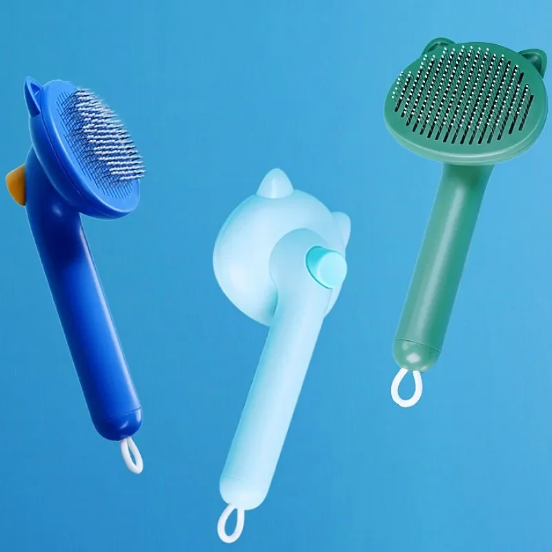 Cepillo para perros, peine autolimpiante para perros, cepillo de masaje para gatos, removedor de pelo para mascotas, peines automáticos para cepillos de aseo para perros, accesorios para mascotas - imagen 3