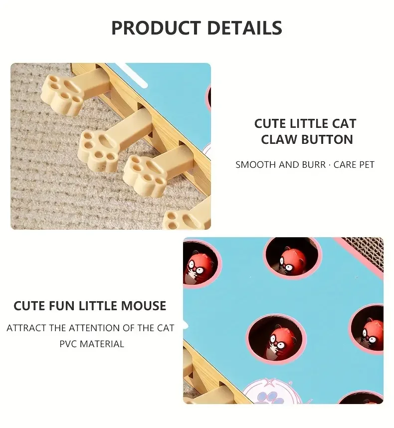 Rascador interactivo para gatos con juego emergente de cartón - imagen 5