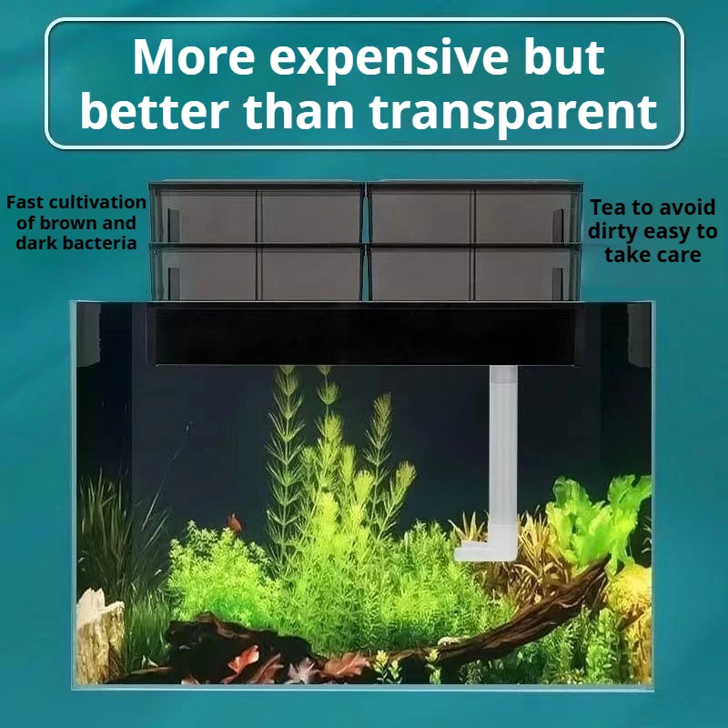 Caja de filtro externo para acuario, caja de goteo superior para pecera, cajón, caja de filtro para tanque de tortuga pequeña, cámara de cultivo, suministros para mascotas - imagen 3