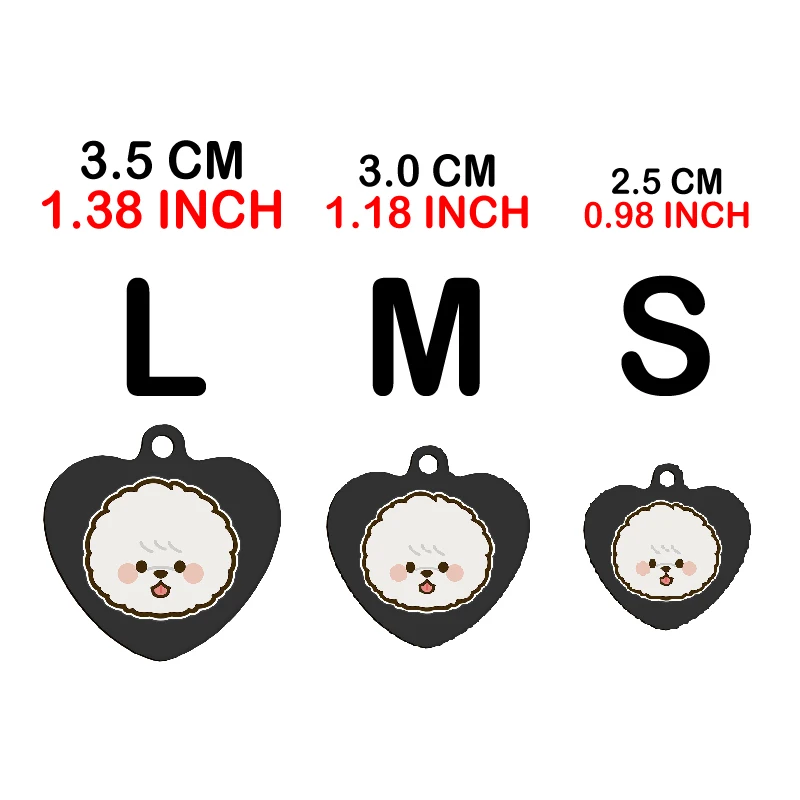 Etiqueta personalizada con nombre de perro, placa de identificación personalizada con impresión UV, dirección y teléfono para perro pequeño - imagen 2