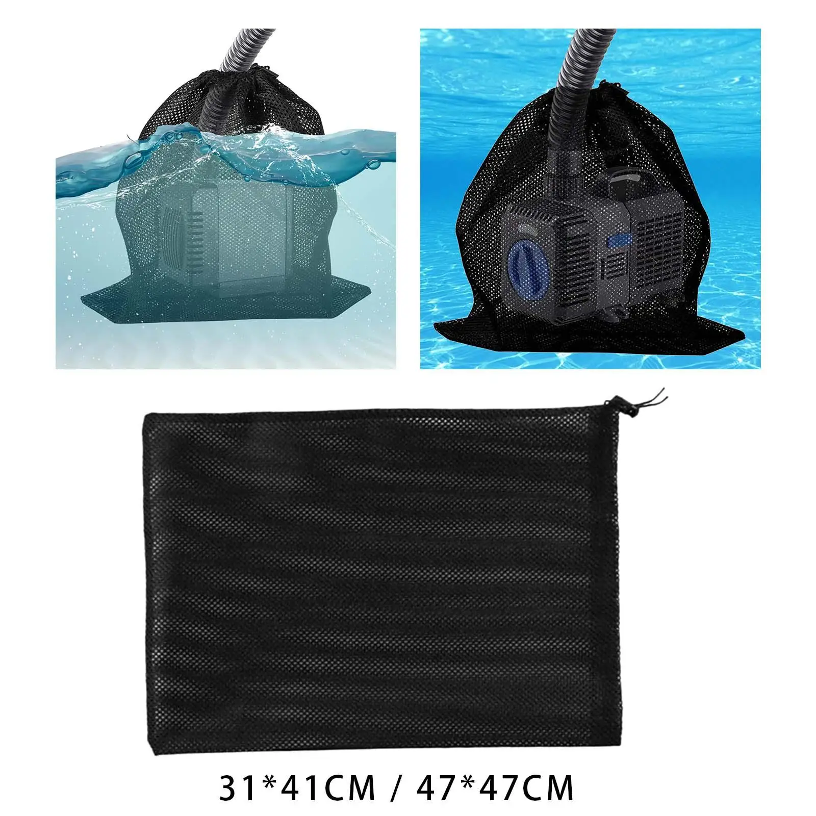Bolsa de filtro de bomba de agua, limpieza efectiva, duradera, bolsa de barrera de bomba de agua para pecera, bolsa de filtro de malla, accesorios de piezas de repuesto - imagen 3