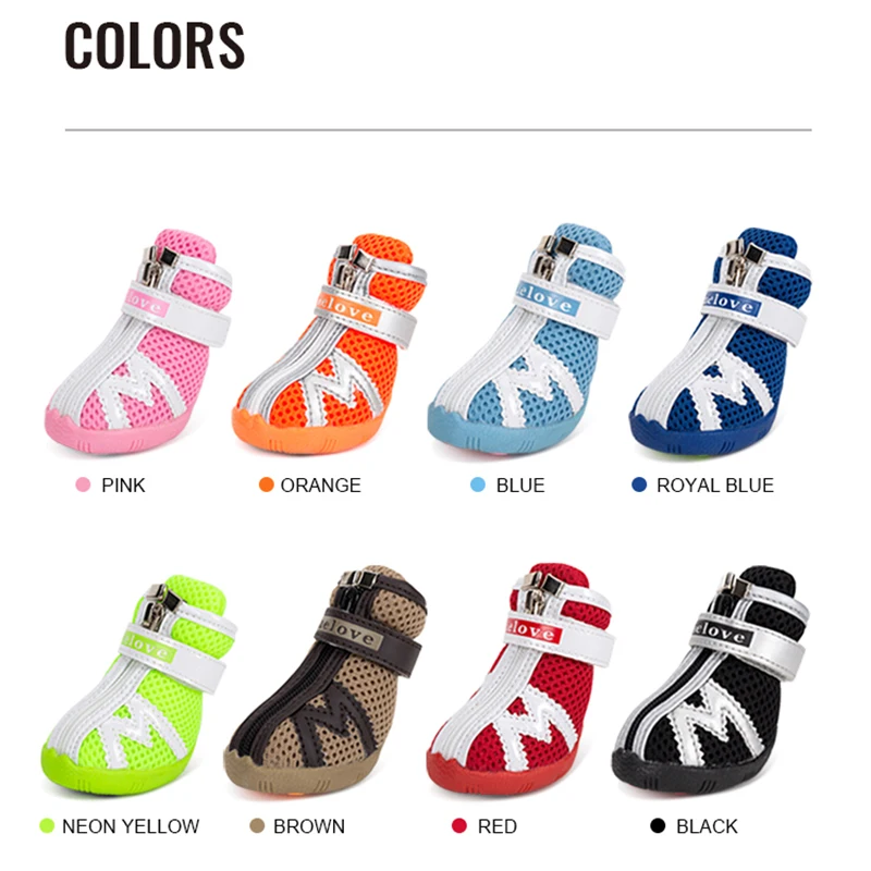 Zapatos protectores para perros con malla transpirable y suela antideslizante resistente
